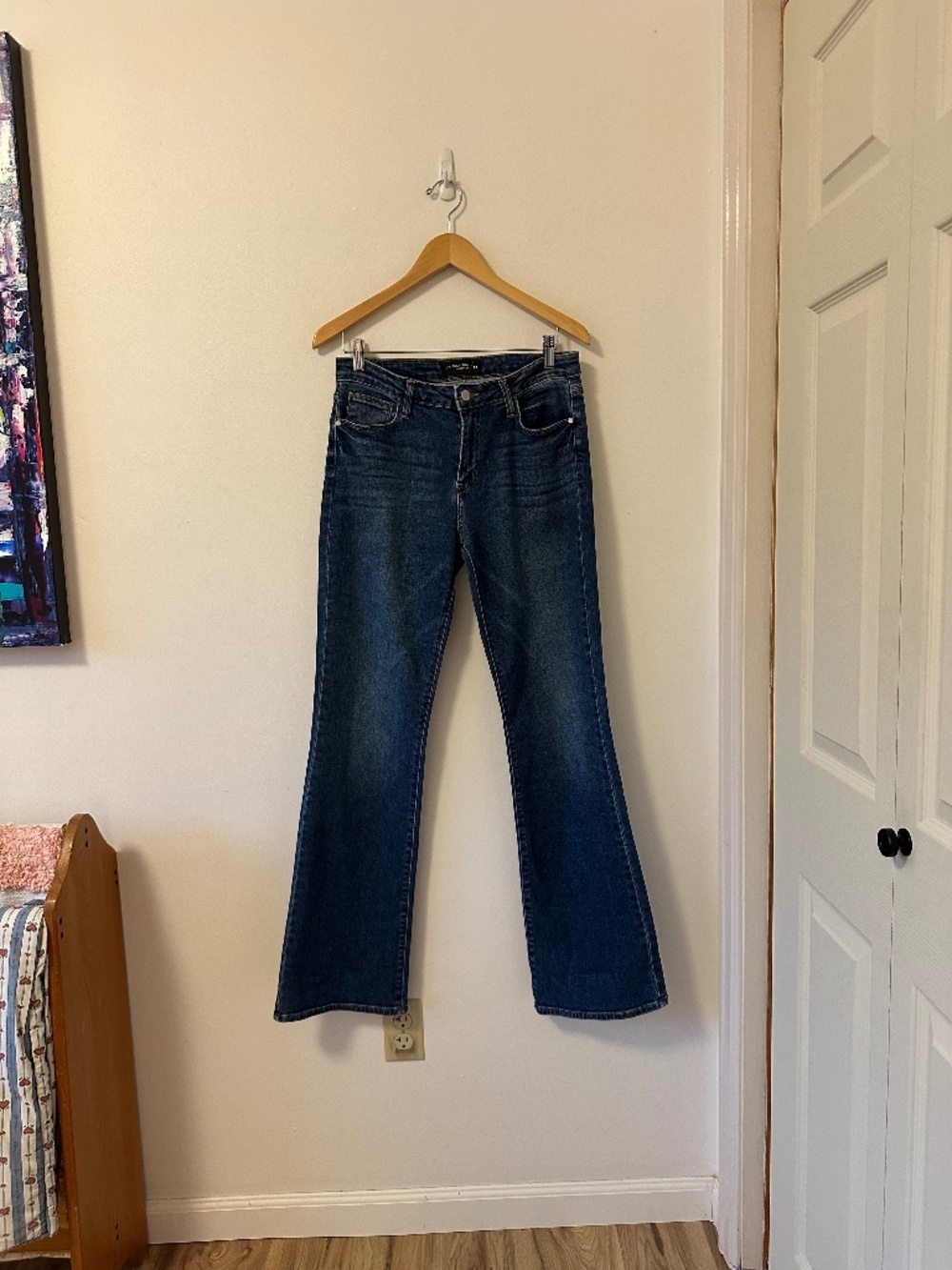 Just Black Denim Medium Wash Full Length Flare Leg Jeans | Size 29